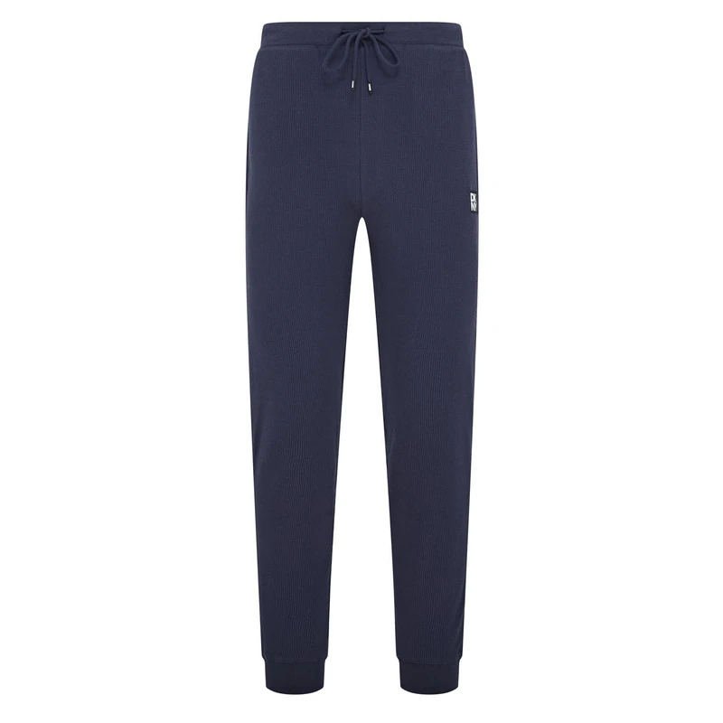 DKNY Hawks Waffle Mens Lounge Pants | Cotton Rich | Tailored Joggers for Men with Branded Stripe, Drawstring Waist & Deep Pockets | Comfortable Jogging Bottoms Men | - Image 1