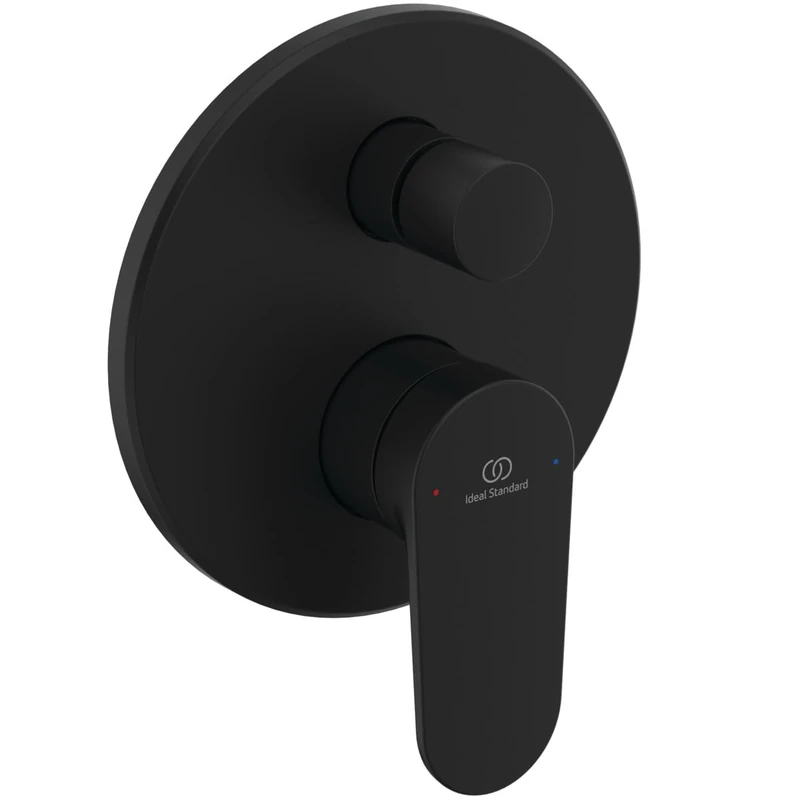 Ideal Standard Cerafine O Nuovo Single-Lever Concealed Bathroom Mixer tap with Temperature Lock at 40°C, Bathroom Mixer tap Without spout – Matt Black