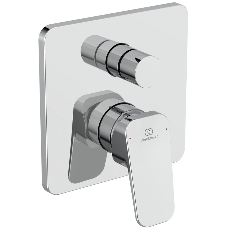 Ideal Standard Ceraplan Single-Lever Concealed Bathroom Mixer tap with Temperature Lock at 40°C, Bathroom Mixer tap Without spout – Chrome