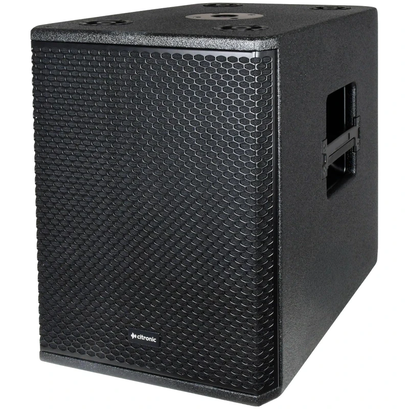Citronic | CORVA 10” Passive Subwoofer Speaker – High Power DJ PA Bass Cabinet with Pole Mount, Heavy Duty Plywood Enclosure, 900W Max, Black