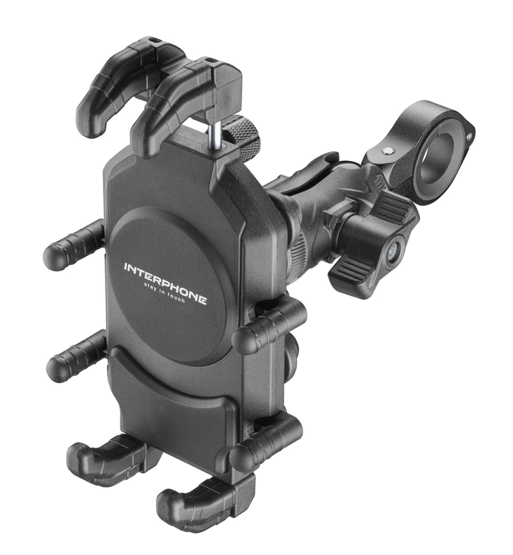 INTERPHONE - Crab Rugged Pro Stand with Premium Anti-Vibration, Universal Mobile Phone Holder for 5.4"-7.2" Phones, Secure and Durable Fixation, with Reinforced Jointed Arm - Image 1