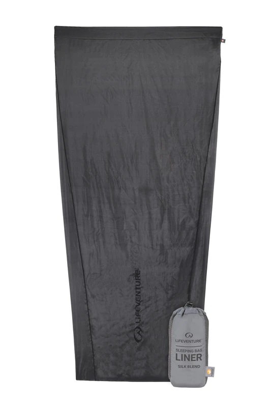 Lifeventure Silk Sleeping Bag Liner | Travel and Camping Sheet with Polygiene® to Use Alone or to Add Warmth to Sleeping Bag | Lightweight from 122g and Small Pack Size (Mummy Shape)