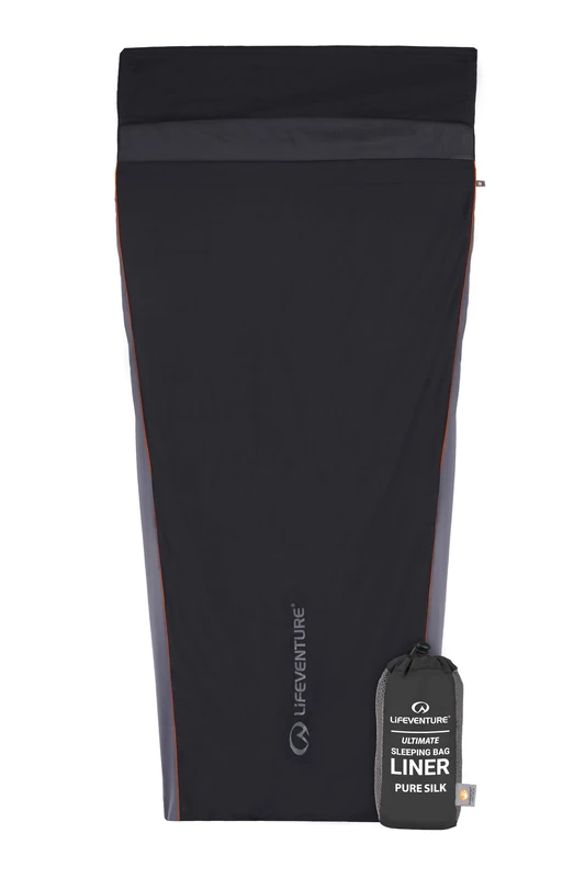 Lifeventure 100% Silk Ultimate Sleeping Bag Liner | Travel and Camping Sheet with Polygiene® to Use Alone or to Add Warmth to Sleeping Bag | Lightweight from 160g and Small Pack Size (Mummy Shape)