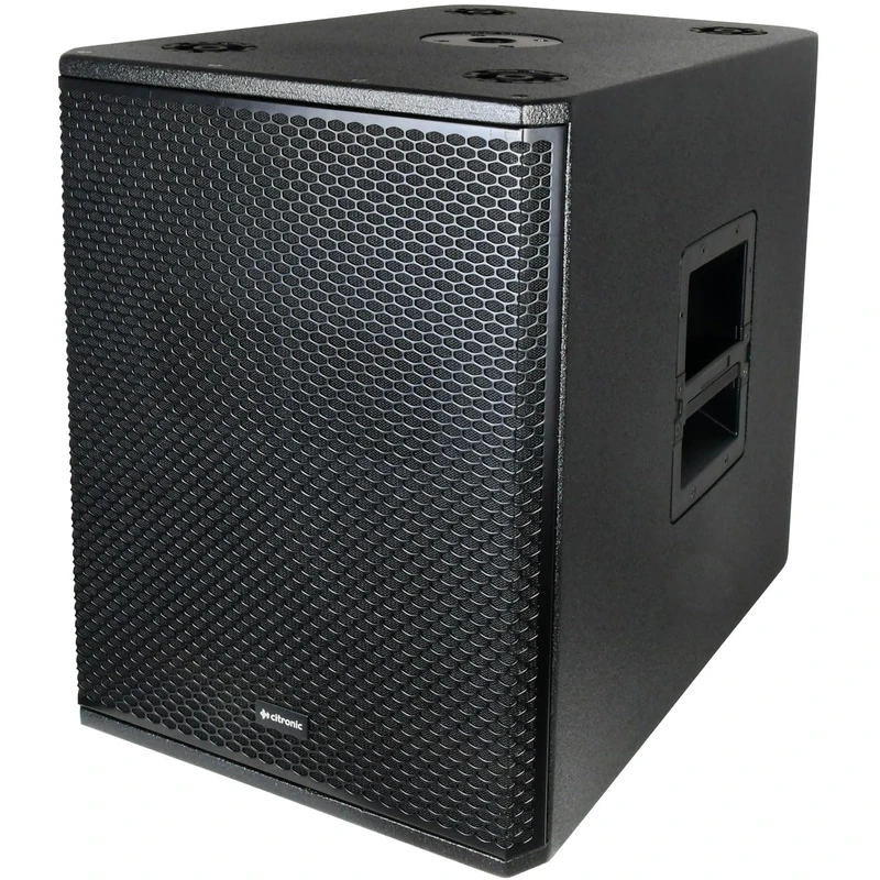 Citronic | CORVA 12” Passive Subwoofer Speaker – High Power DJ PA Bass Cabinet with Pole Mount, Heavy Duty Plywood Enclosure, 1400W Max, Black