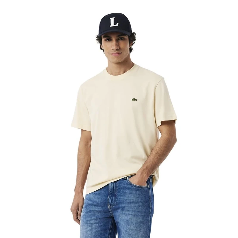 Lacoste Men's Cotton T-Shirt, Naturel Clair, L