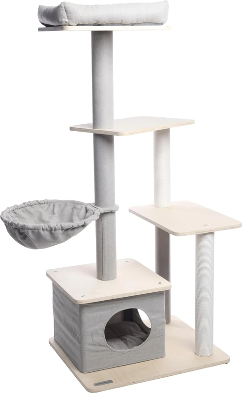 SCRATCHING TREE CAMILO GREY 86x58x134CM