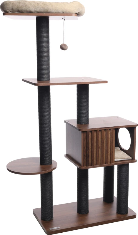 SCRATCHING TREE ISABELA BROWN 91x39x150CM - Image 1
