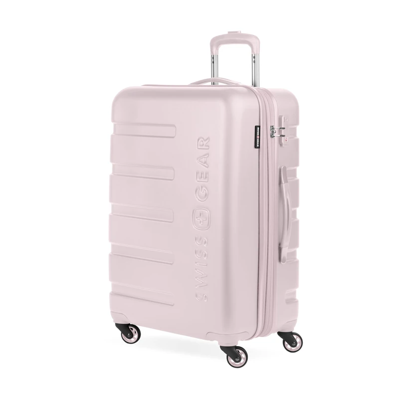 SwissGear 7366, Pink, Checked-Large 27-Inch, Signature Hardside Expandable Luggage with Spinner Wheels - Image 1