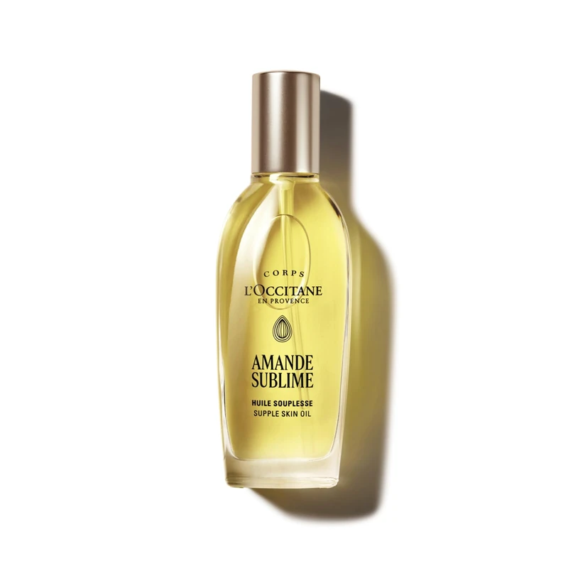 L'OCCITANE - Almond (Amande Sublime) Suppleness Oil - 100 ml - Soothing and firming - Made in France