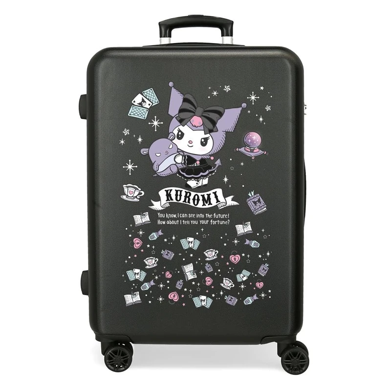 Joumma Sanrio Kuromi Fortune Telling Medium Suitcase Black 46x65x23 cm Rigid 3 kg Combination Lock Side ABS 3 kg 56L