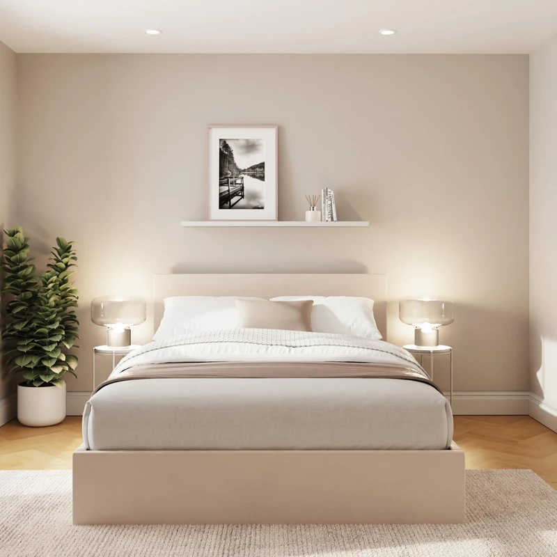 End Lift Ottoman Bed 150cm King Size Velvet Natural Storage Bed Frame with Gas Lift Underbed Storage, Upholstered King Bed Base