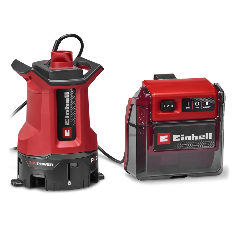 Einhell GE-DP 36/35 LL Li-Solo Power X-Change Cordless Charged Water Pump (36 V, Flow Rate 14,000 L/h, Pressure Height 9 m, ECO and Boost Modes, 2-in-1 Pump, Without Battery)