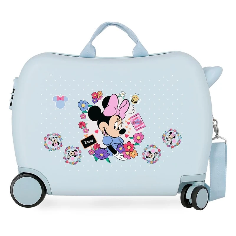 Disney Joumma Minnie Flowers Children's Suitcase Blue 50x38x20 cm Rigid 2.05 kgs Side Combination Closure ABS 2.05 kgs 34L Hand Luggage
