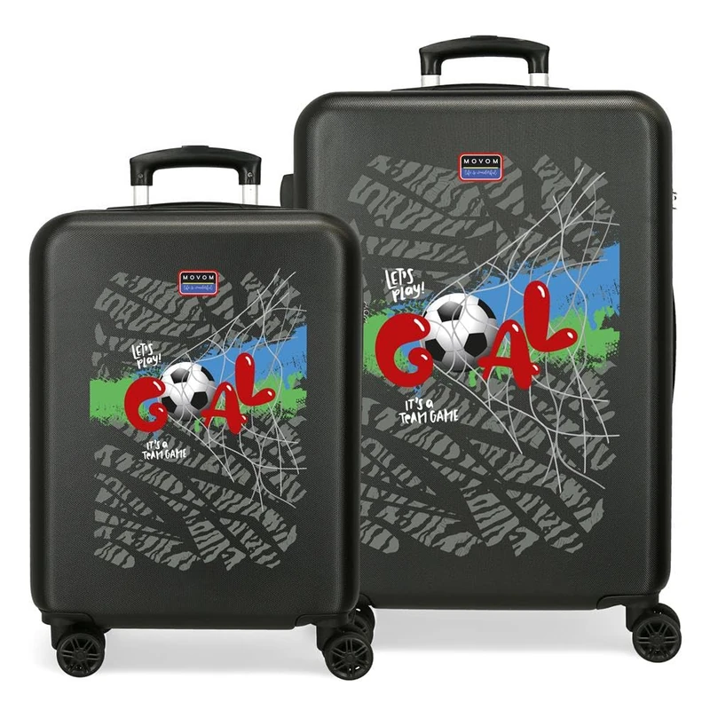 Movom Offside Luggage Set Black 55/65 cm Hard ABS 91L 6 kg Hand Luggage