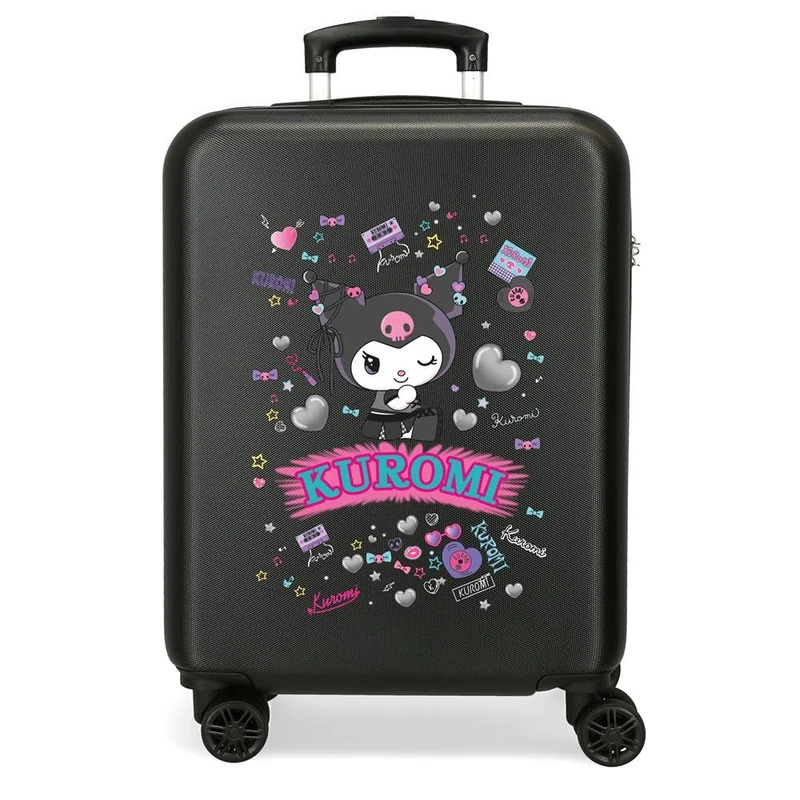 Joumma Sanrio Kuromi Retro Pop Cabin Suitcase Black 38 x 55 x 20 cm Rigid 2 kg Combination Lock Side ABS 2 kg 35L Hand Luggage