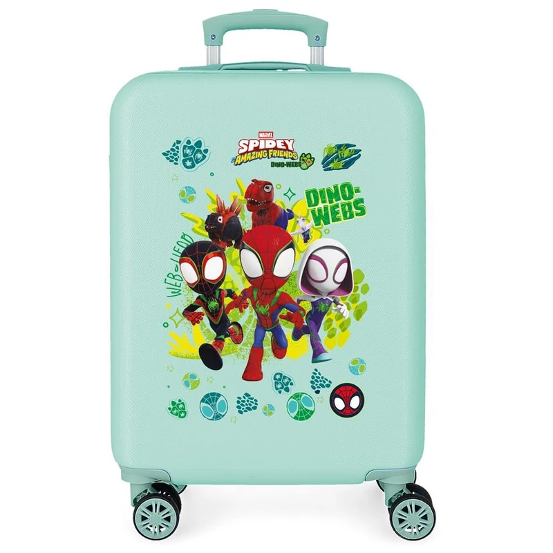 Joumma Marvel Spidey Dino-Webs Cabin Suitcase Blue 38x55x20cm Rigid 2kg Combination Lock Side ABS 2kg 35L Hand Luggage