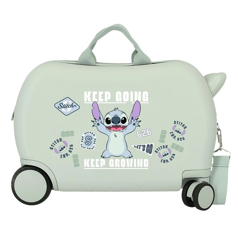 Disney Joumma Stitch Keep Going Children's Suitcase Green 45x31x20 cm Rigid 1.8 kgs ABS 1.8 kgs 24.6 L Hand Luggage