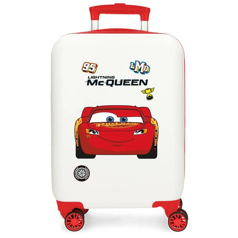 Disney McQueen Red Cabin Suitcase, One Size, White, Talla única, Cabin Suitcase