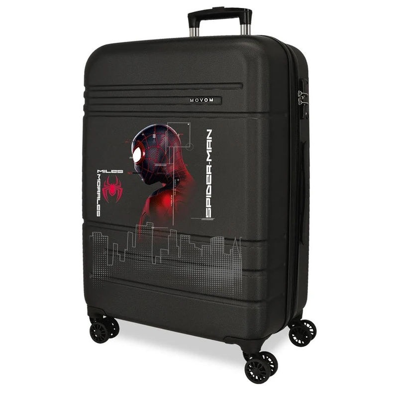 Joumma Marvel Spiderman Technology Medium Suitcase Black 48x68x27 cm Rigid 3.86 kgs Closure TSA ABS 3.86 kgs 74L Extendable - Image 1