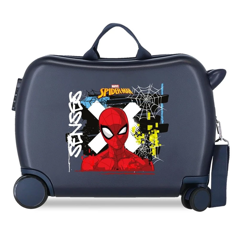 Disney Joumma Marvel Graffity of Spiderman Children's Suitcase Blue 50x38x20 cm Rigid 2.05 kgs Side Combination Lock ABS 2.05 kgs 27.9L Hand Luggage