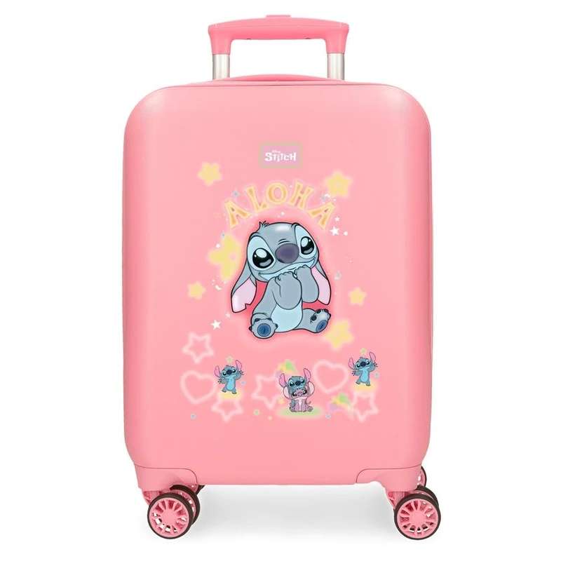 Disney Joumma Stitch You&Me Cabin Suitcase Pink 33x50x20 cm Rigid 2.35 kgs Side Combination Lock ABS 2.35 kgs 33L Hand Luggage - Image 1