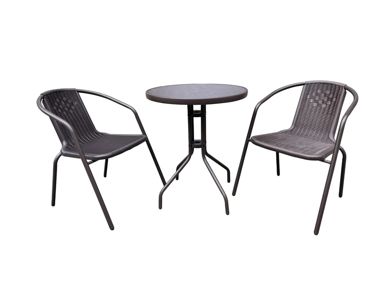 A ASPECT Eden 3 Pieces Rattan Bistro Set (Brown)