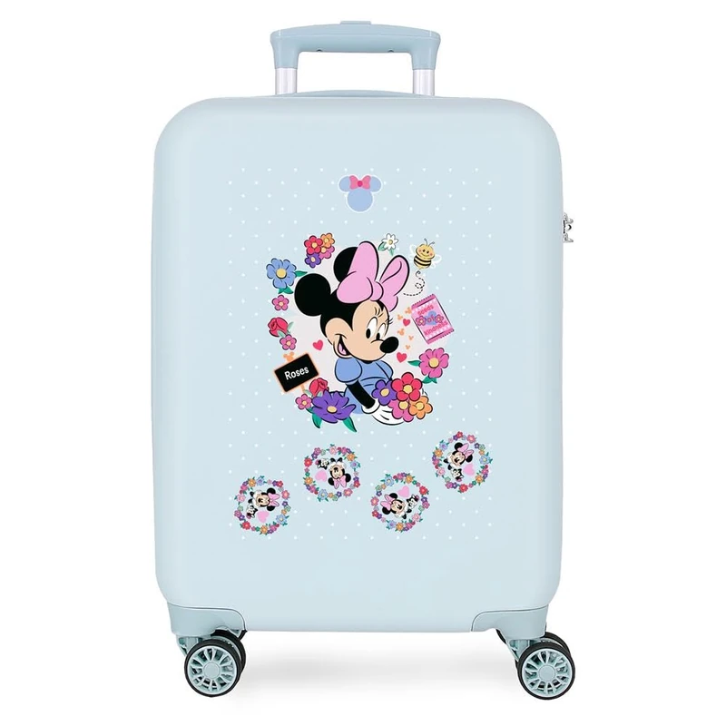 Disney Minnie Flowers Cabin Suitcase, One Size, Blue, Talla única, Cabin Suitcase