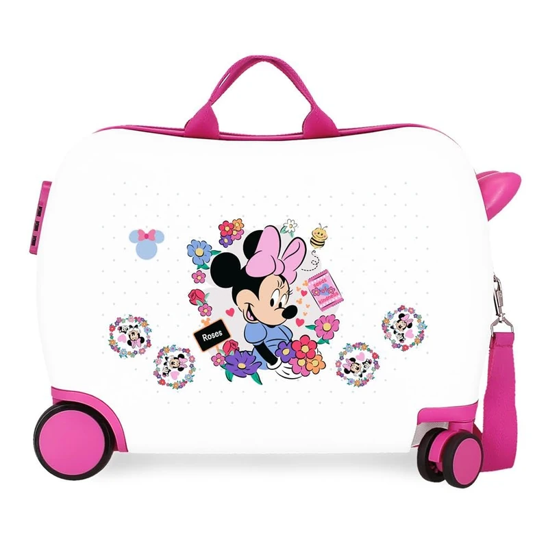 Disney Joumma Minnie Flowers Children's Suitcase White 50x38x20 cm Rigid 2.05 kgs Side Combination Closure ABS 2.05 kgs 34L Hand Luggage