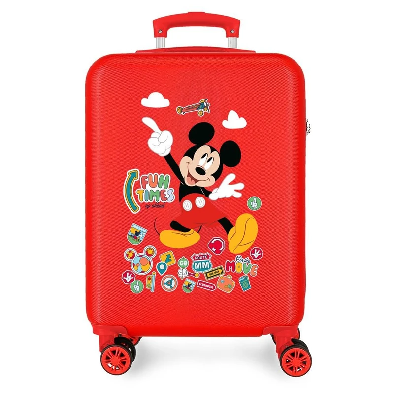 Disney Mickey Fun Times Cabin Suitcase, One Size, red, Talla única, Cabin Suitcase