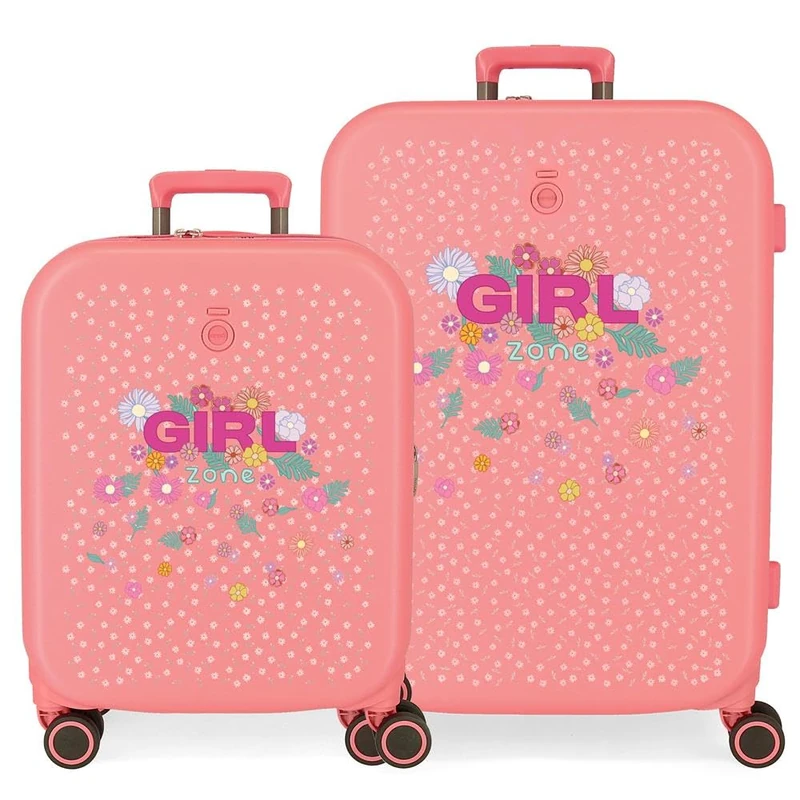 Enso Girl Zone Luggage Set Pink 55/70 cm Hard ABS 116L 7.5 kg Hand Luggage