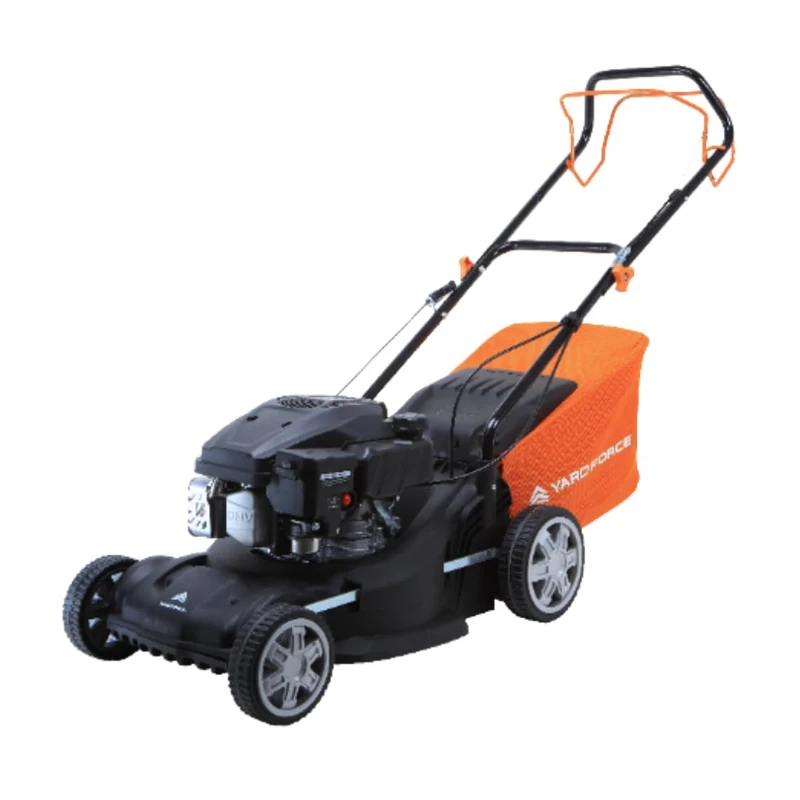 Yard Force Self Propelled Petrol Lawnmower, 127cc 4-Stroke Engine, 40cm Cutting Width, 45 Litre Collection Bag, 5 Cutting Heights