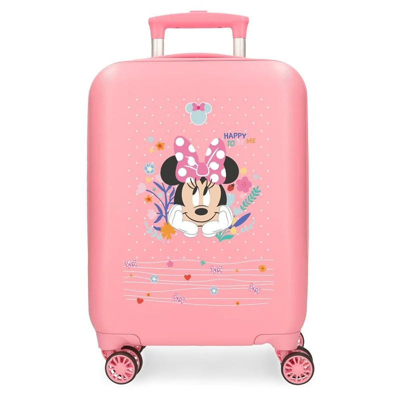 Joumma Disney Minnie Happy to Be Me Cabin Suitcase Pink 33 x 50 x 20 cm Rigid 2.35 kg Combination Lock Side ABS 2.35 kg 28.4L Hand Luggage