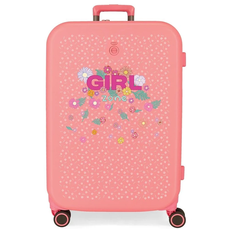 Enso Girl Zone Medium Suitcase Pink 48x70x28cm Hard Shell ABS 79L 4.3 kg - Image 1