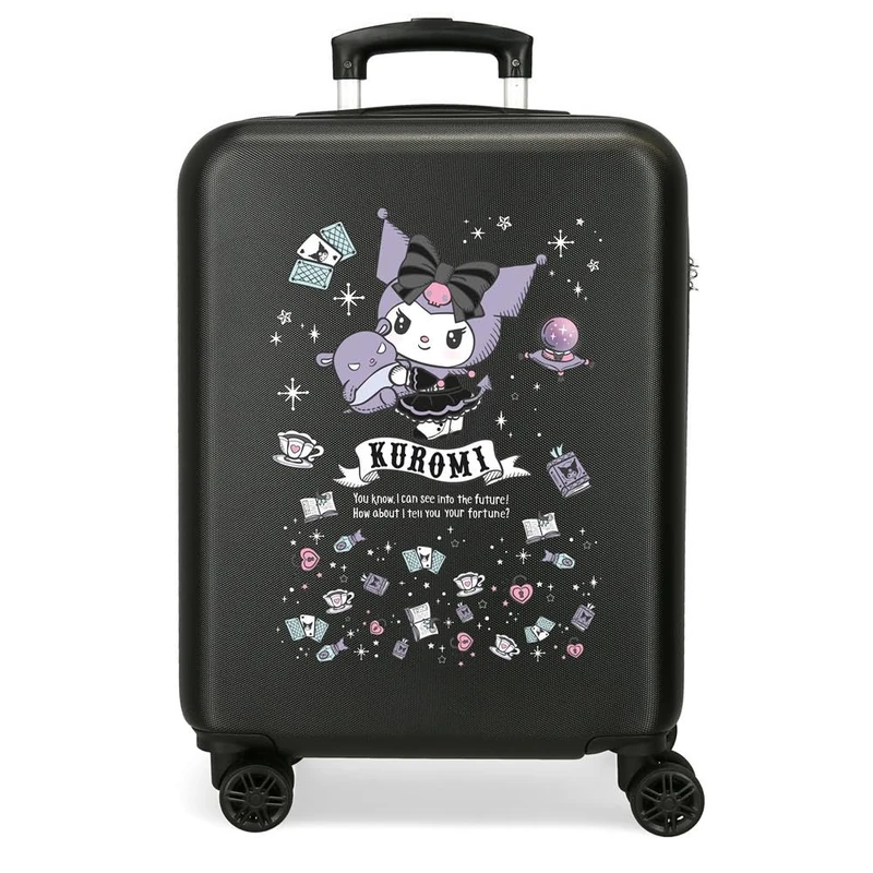Joumma Sanrio Kuromi Fortune Telling Cabin Suitcase Black 38 x 55 x 20 cm Rigid 2 kg Combination Lock Side ABS 2 kg 35L Hand Luggage