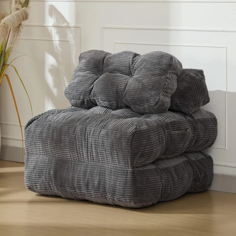 Folding Sofa Bed, Convertible Chair with Pillow, Folding Mattress with Backrest, Portable Folding Armchair, Comfortable Sofa Bed for Living Room or Bedroom, Single Bed - Image 1