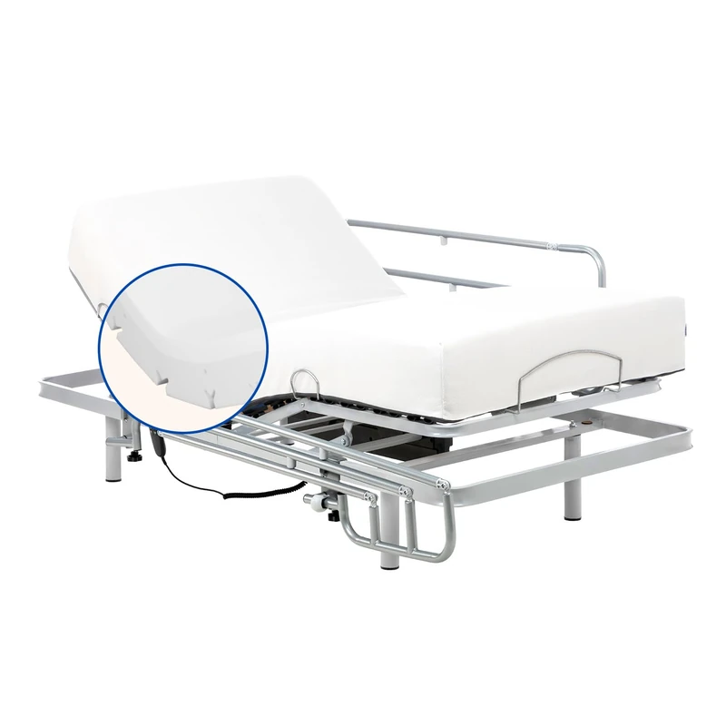 Geriafy – 3 ft Single Electric Adjustable Bed with Memory Foam Mattress, Folding Bed Rails | Tencel Cover | Fire-Retardant | Home Comfort