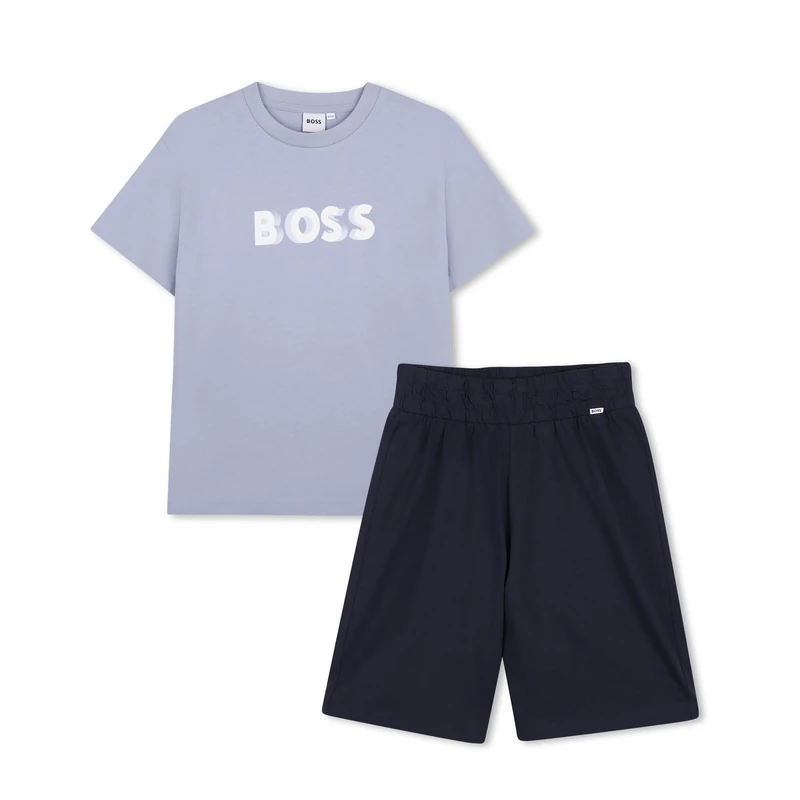 BOSS T-Shirt And Bermuda Shorts Boy's, Blue, 8 Years