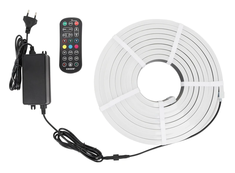 Cozze® Outdoor LED Strip 5 m (120 LEDs/m) – Tuya App Control, RGB & Effects, IP68, 24 V – Compatible with Cozze LED Holder, 8 mm FPCB - Image 1