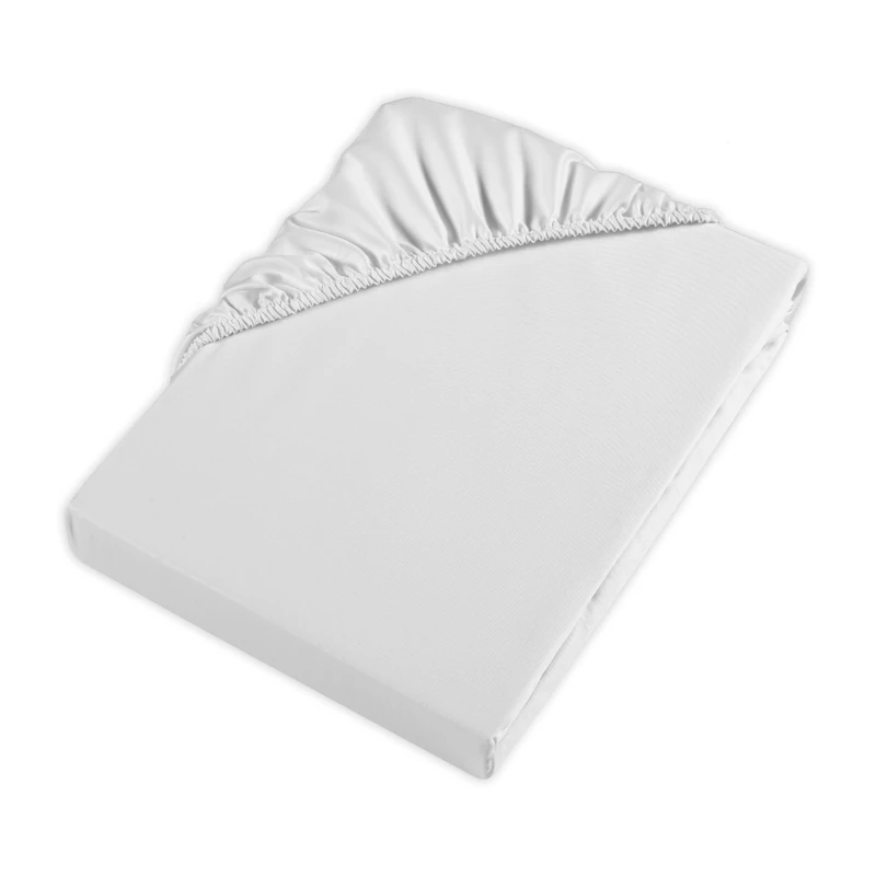 MÖVE Fitted Sheet 200 x 200 cm 100% Cotton Snow - Image 1