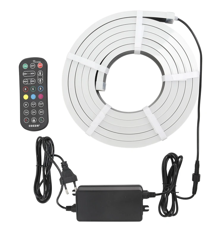 Cozze® Outdoor LED Strip 3 m (120 LEDs/m) – Tuya App Control, RGB & Effects, IP68, 24 V – Compatible with Cozze LED Holder, 8 mm FPCB