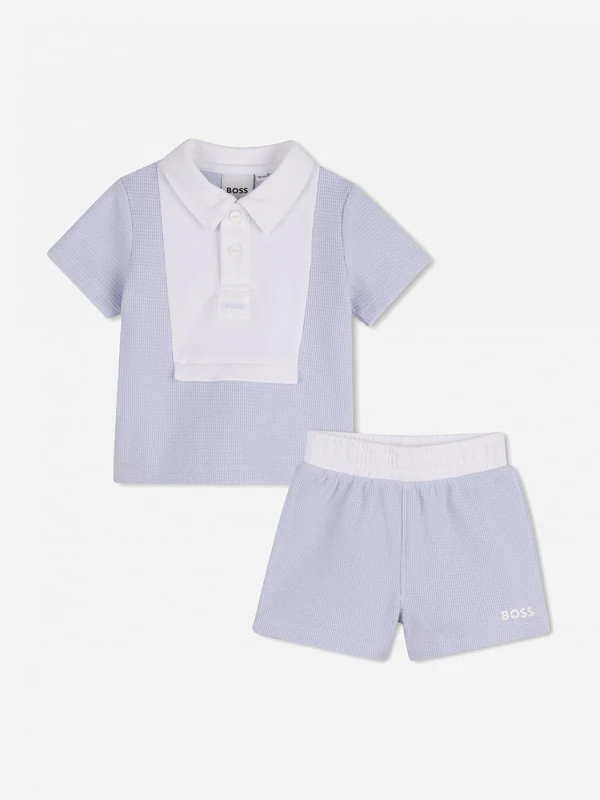 BOSS Set Polo+Shorts Baby Boys, Blue, 18 Months