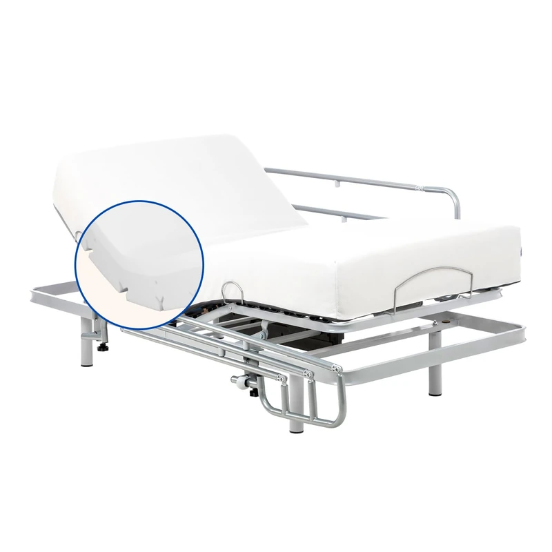 Geriafy – 3ft Single Electric Adjustable Bed with HR Foam Mattress, Folding Bed Rails & Wireless Remote | Tencel Cover | Fire-Retardant | Home Comfort