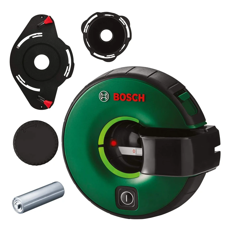 Bosch 2-in-1 line Laser Atino with Integrated Measuring Tape (Horizontal or Vertical Alignment Thanks to Easy Attachment on Rough and Smooth Surfaces)