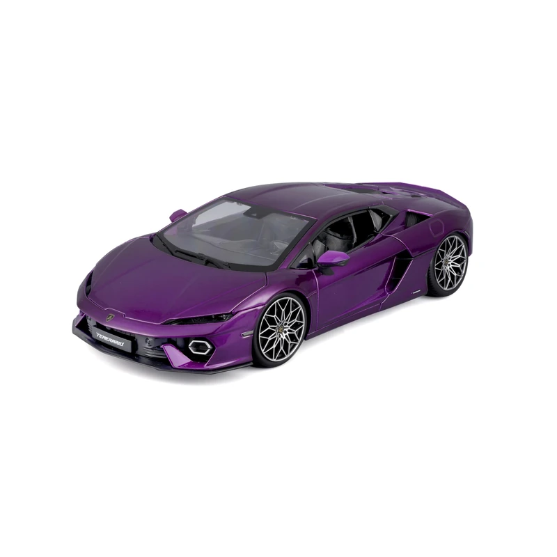 Bburago - Lamborghini Temerario Metallic Purple, 1:18 Scale Diecast Car, Detailed Replica with Opening Doors, Bonnet and Boot, Realistic Interior, Recommended Age 3+ Years