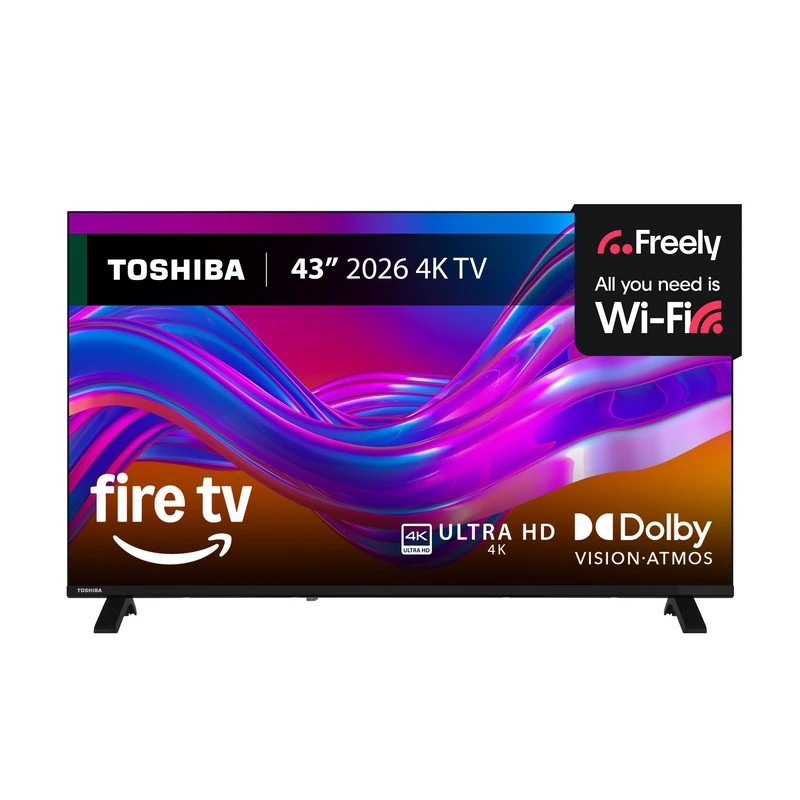 Toshiba 43" UF26 Fire 4K HDR TV, TRU Picture Engine, HDR10, Dolby Vision & Atmos, Freely, DTS Virtual X, Alexa Voice Remote