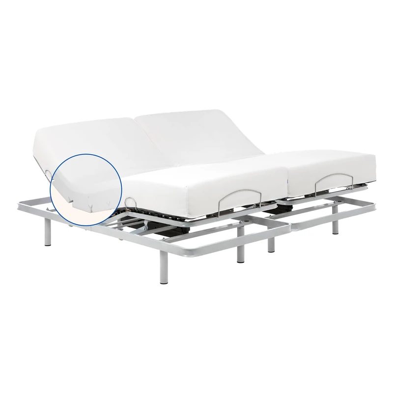 Geriafy – King Size Electric Adjustable Bed Set with Memory Foam Mattresses & Wireless Remotes | 2 x 3 ft Singles | 7.9 in (20 cm) High-Density Foam | Tencel Breathable Cover (180×190 cm)