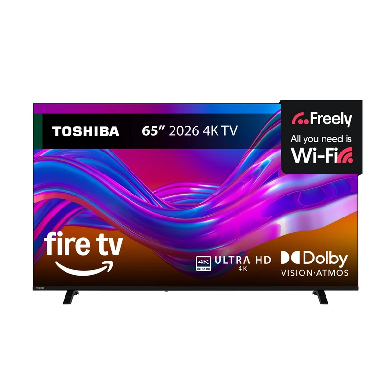 Toshiba 65" UF26 Fire 4K HDR TV, TRU Picture Engine, HDR10, Dolby Vision & Atmos, Freely, DTS Virtual X, Alexa Voice Remote