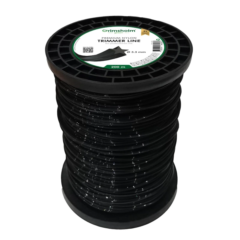 Trimmer Wire, Star, Black, 3,3 mm, 200 m
