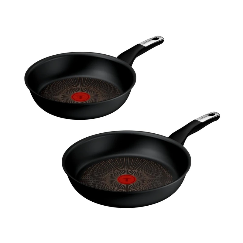 Tefal Explore – Set of 2 Frying Pans 24/28 cm, Fixed Handle, Aluminium, FusionCore Non-Stick Coating, Suitable for Induction, Thermo-Signal - Image 1