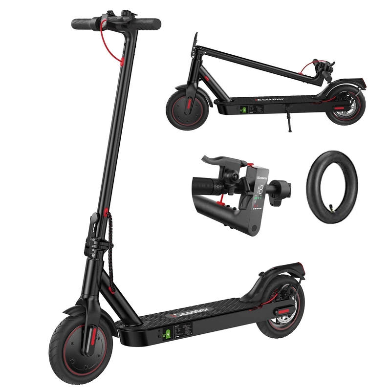 iScooter Electric Scooter, 8.5" Electric Scooters for Adults and Teens, Lightweigh Foldable E Scooter with Cuise Control, 350W Motor, 3 Speed Mode, Double Braking System